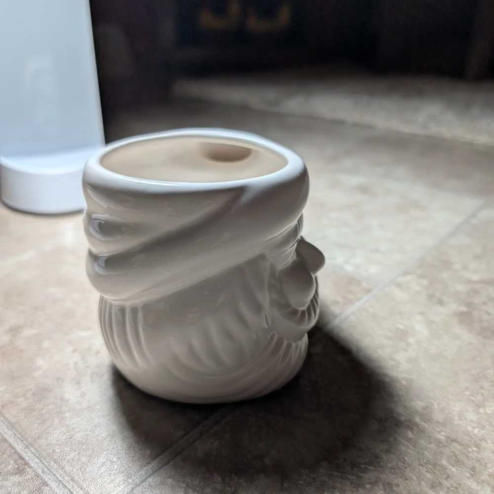 Pottery Barn White Santa Mug
